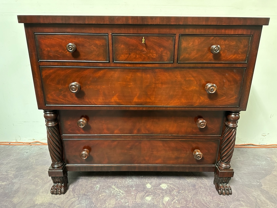 Ralph Lauren Mahogany Chest Of Drawers 6-Drawer Dresser With Claw Feet 48W X 23D X 42H [Photo 3]