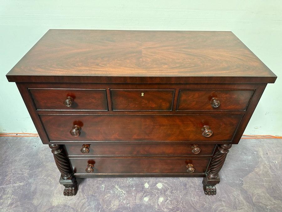 Ralph Lauren Mahogany Chest Of Drawers 6-Drawer Dresser With Claw Feet 48W X 23D X 42H [Photo 8]