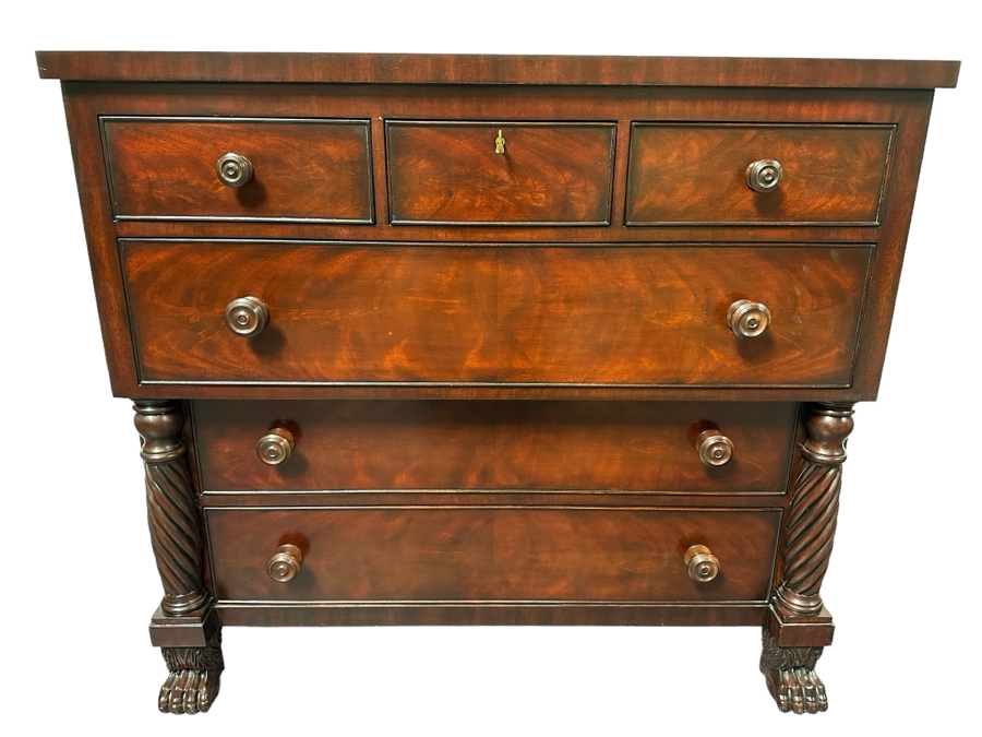 Ralph Lauren Mahogany Chest Of Drawers 6-Drawer Dresser With Claw Feet 48W X 23D X 42H [Photo 1]