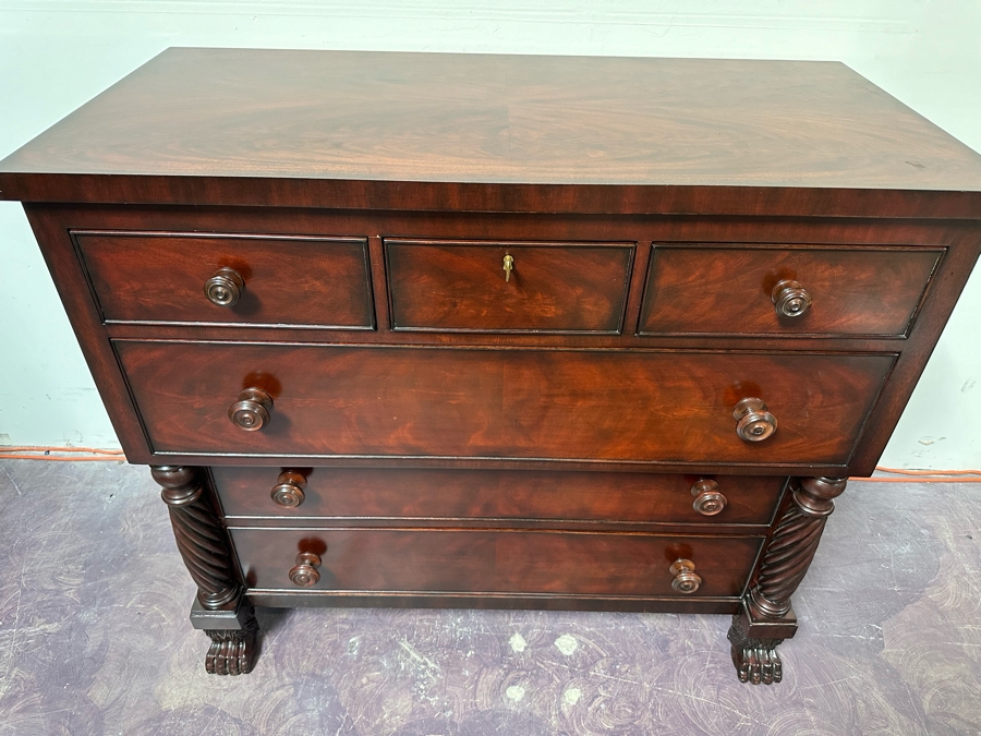 Ralph Lauren Mahogany Chest Of Drawers 6-Drawer Dresser With Claw Feet 48W X 23D X 42H [Photo 5]