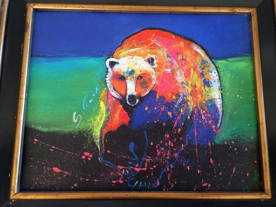 Original Painting of Polar Bear Signed By Artist [Photo 2]