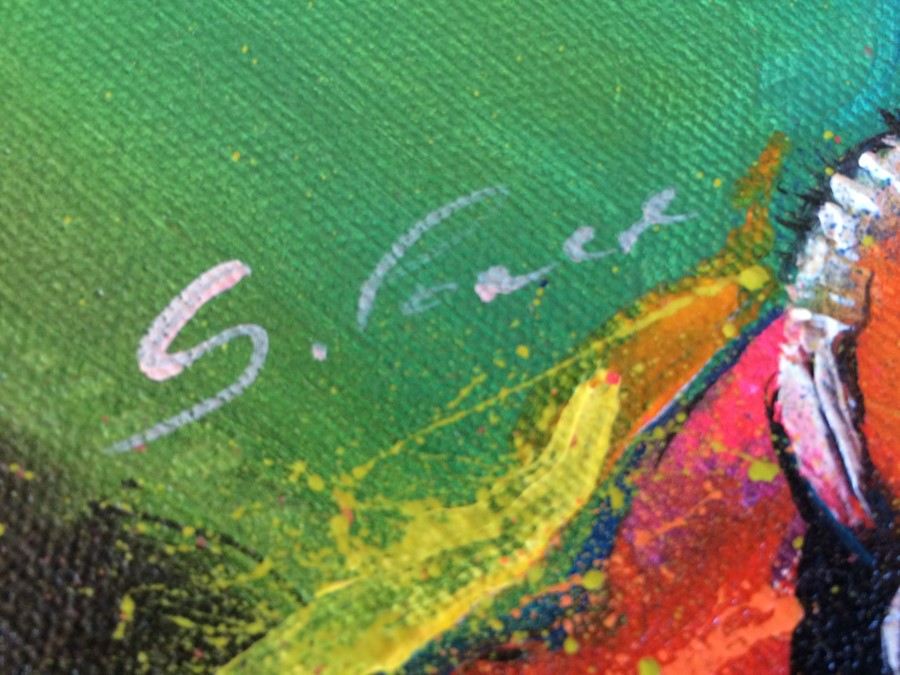 Original Painting of Polar Bear Signed By Artist [Photo 6]