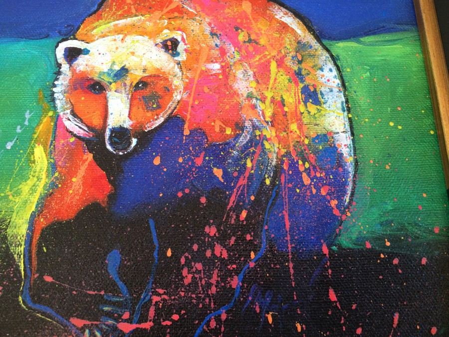 Original Painting of Polar Bear Signed By Artist [Photo 5]