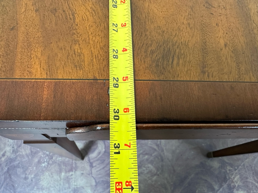 Maitland-Smith Wooden Gaming Table With Two Drawers Missing One Drawer Pull 30W X 30.5D X 32H [Photo 34]