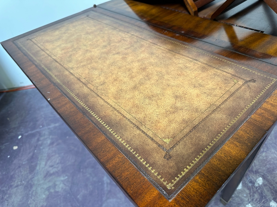 Maitland-Smith Wooden Gaming Table With Two Drawers Missing One Drawer Pull 30W X 30.5D X 32H [Photo 19]