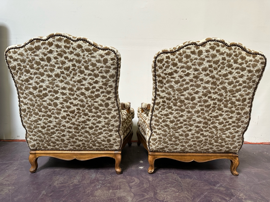 Pair Of Upholstered Armchairs (One Chair Has Skuffs On Left Arm - See Photos) 33W X 36D X 40H [Photo 10]