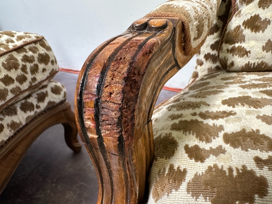 Pair Of Upholstered Armchairs (One Chair Has Skuffs On Left Arm - See Photos) 33W X 36D X 40H [Photo 2]