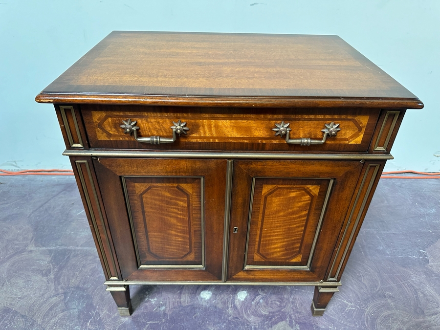 Theodore Alexander Wooden Cabinet With Drawer 26W X 18D X 28H [Photo 4]