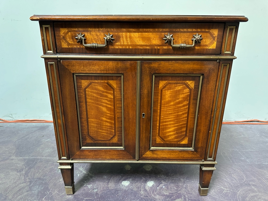 Theodore Alexander Wooden Cabinet With Drawer 26W X 18D X 28H [Photo 3]