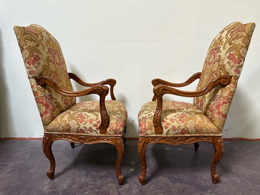 Pair Of Upholstered Armchairs 29W X 26D X 47H [Photo 4]