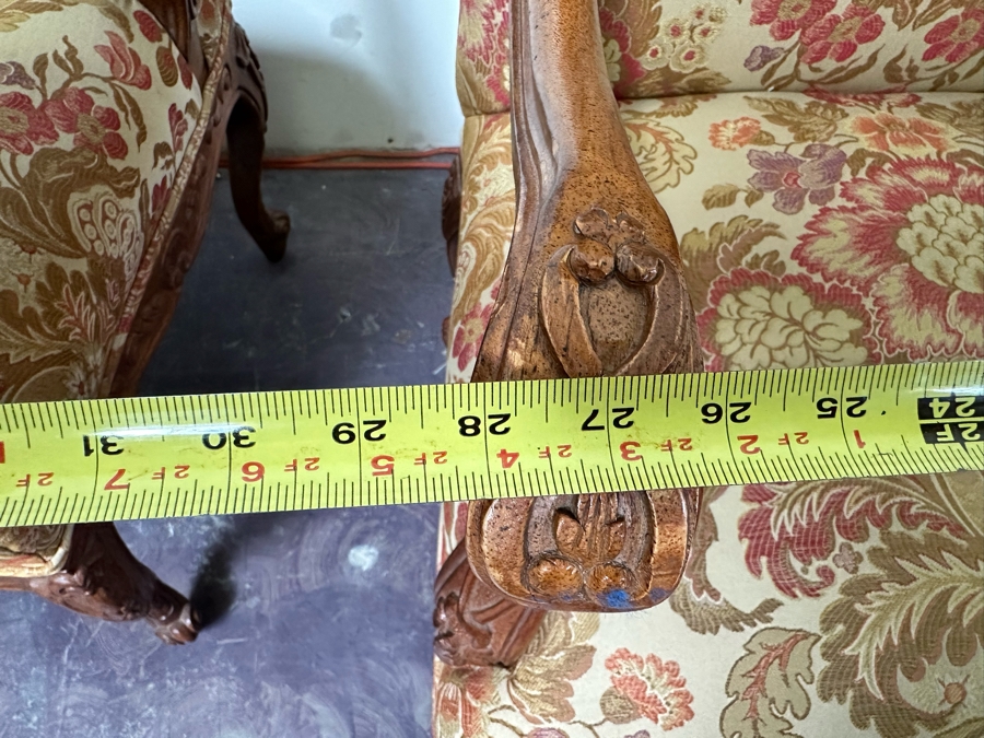 Pair Of Upholstered Armchairs 29W X 26D X 47H [Photo 7]