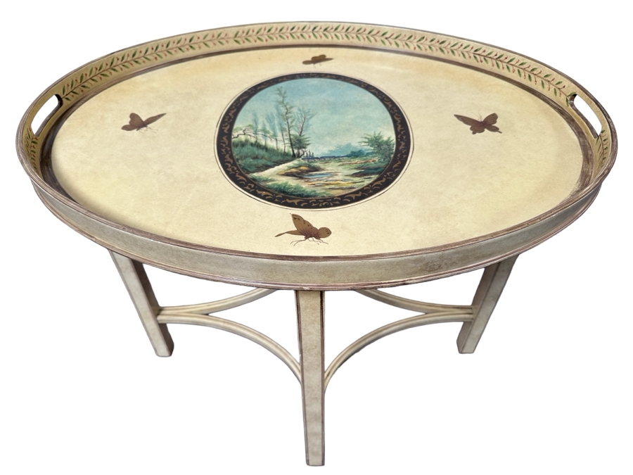 Oval Side Table 29.5W X 22D X 24H [Photo 1]