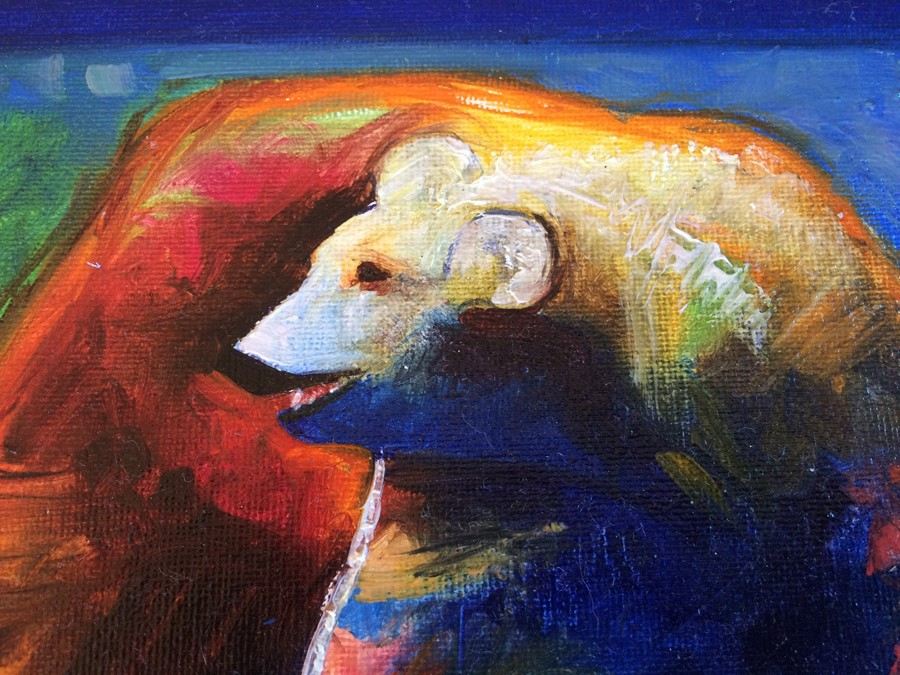 Original Painting of Polar Bear Signed By Artist [Photo 3]
