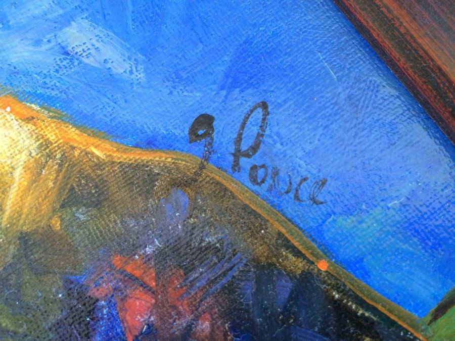 Original Painting of Polar Bear Signed By Artist [Photo 4]