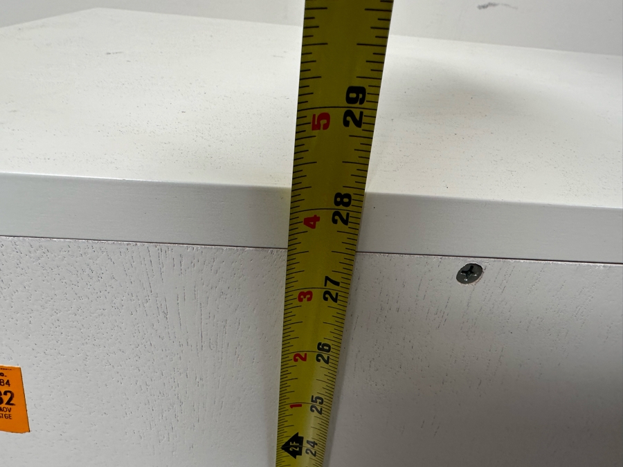 Crate & Barrel White Wooden Nightstand With Drawer 27W X 17D X 28H [Photo 10]