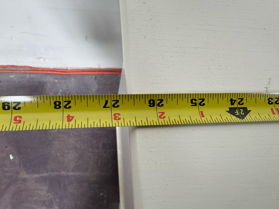 Crate & Barrel White Wooden Nightstand With Drawer 27W X 17D X 28H [Photo 8]