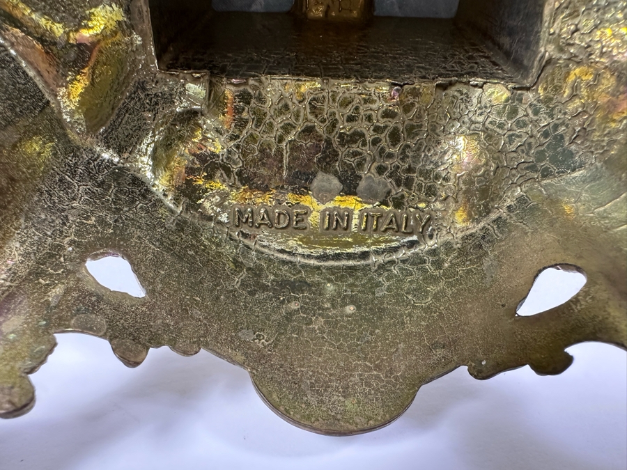 Pair Of Italian Marble And Brass Candelabra 24.5H [Photo 15]