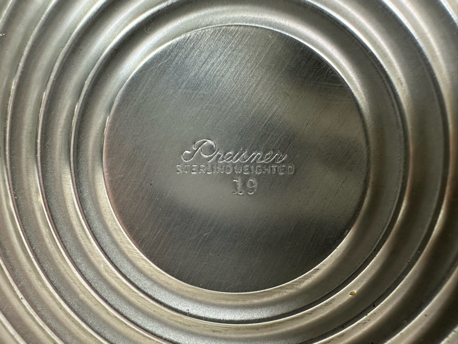 Pair Of Weighted Sterling Silver Candleholders 5H And Weighted Salt & Pepper Shakers [Photo 7]