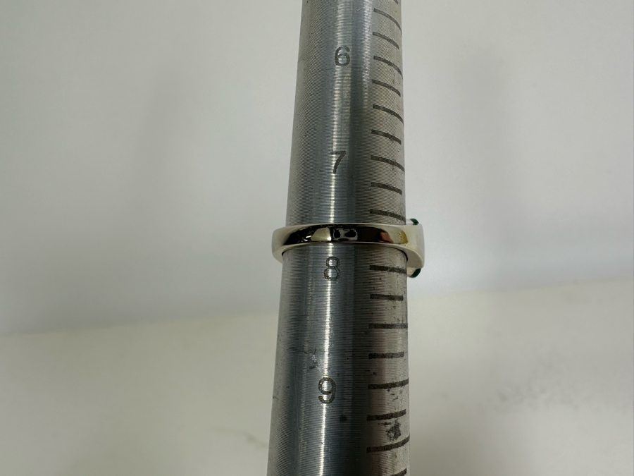 14K Gold Emerald & Diamond Ring Size 7.75 6.1g [Photo 21]