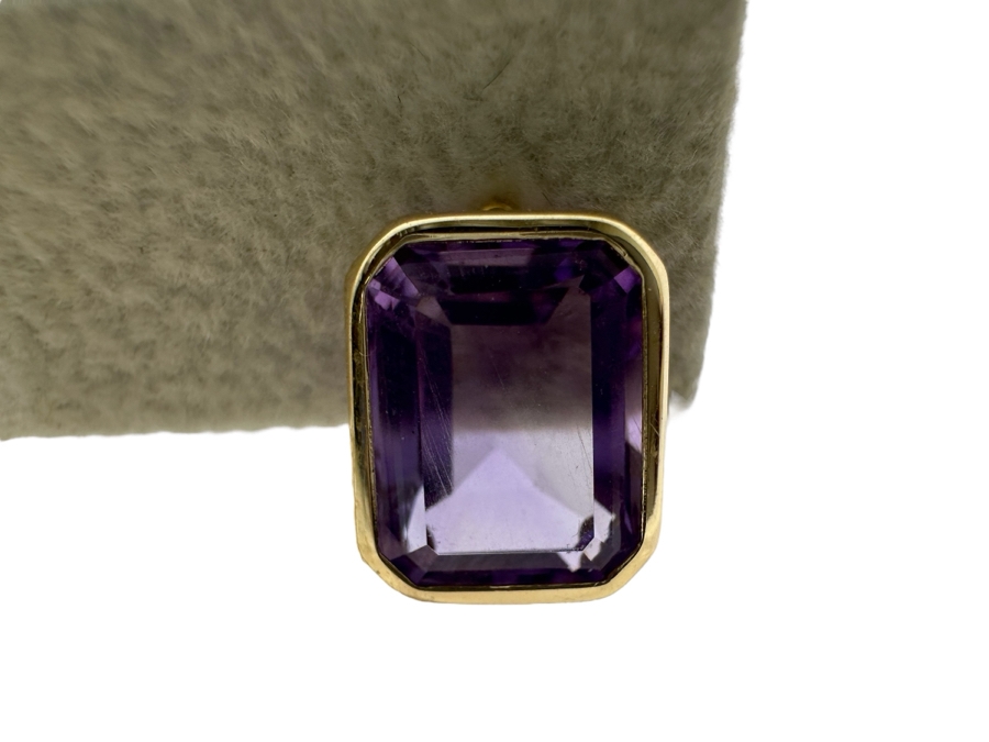 14K Gold Amethyst Earrings 2.3g [Photo 2]