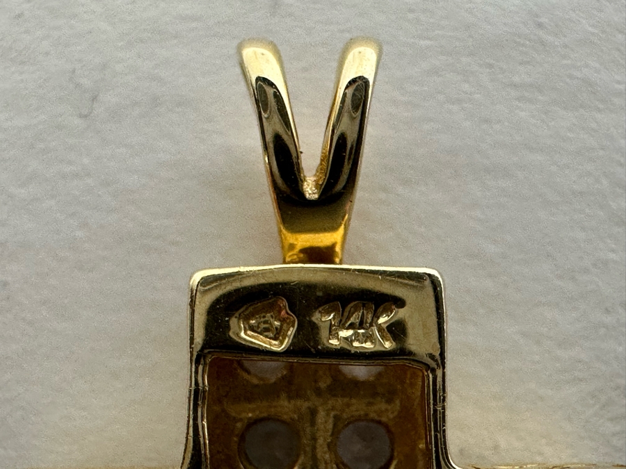 14K Gold Diamond Cross Pendant 3.1g [Photo 11]