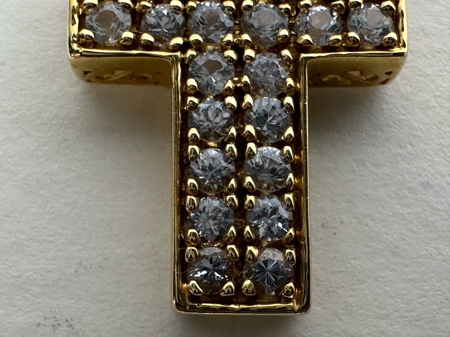 14K Gold Diamond Cross Pendant 3.1g [Photo 16]