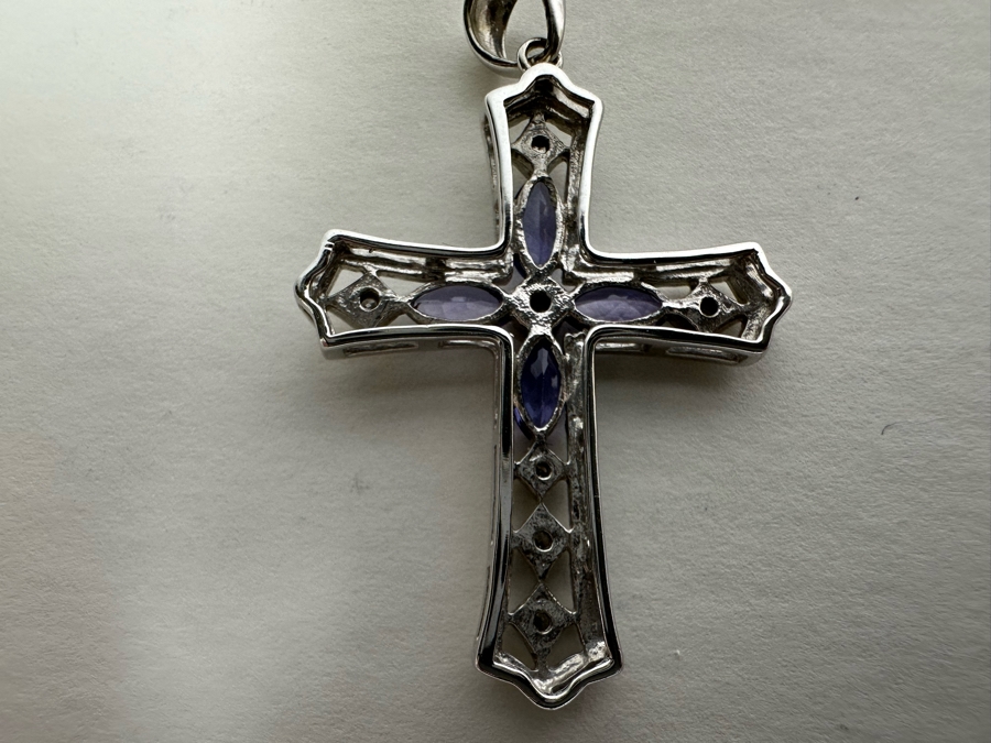 14K Gold Le Vian Diamond Cross Pendant 3.7g [Photo 7]