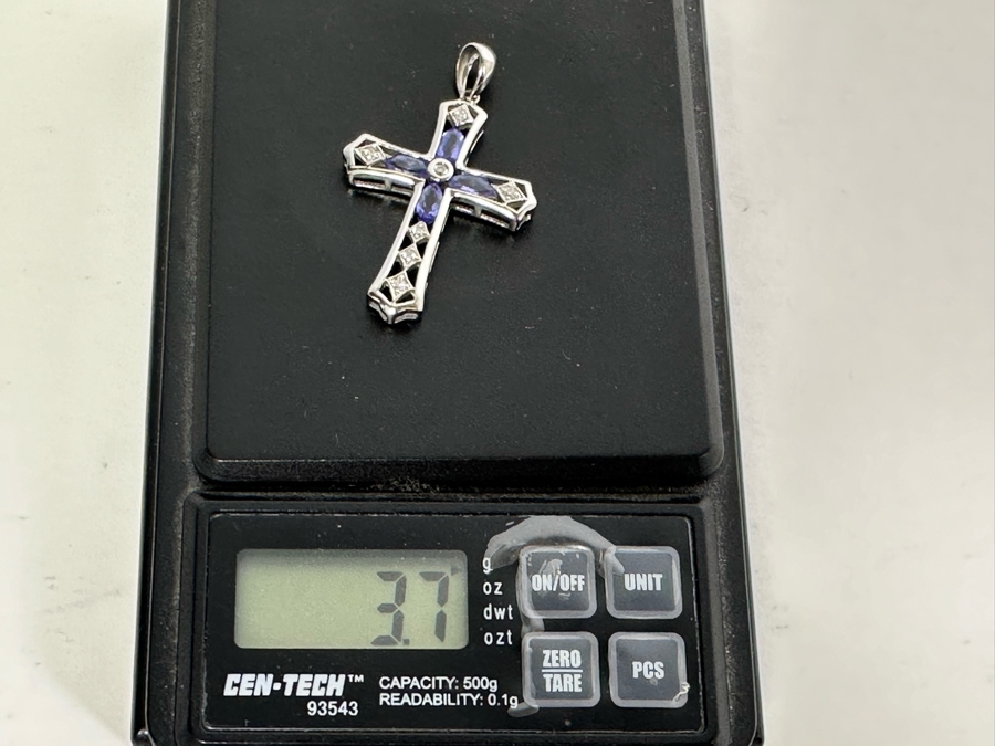 14K Gold Le Vian Diamond Cross Pendant 3.7g [Photo 12]