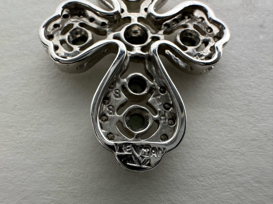 14K Gold Le Vian Diamond Cross Pendant 2.9g	 [Photo 11]