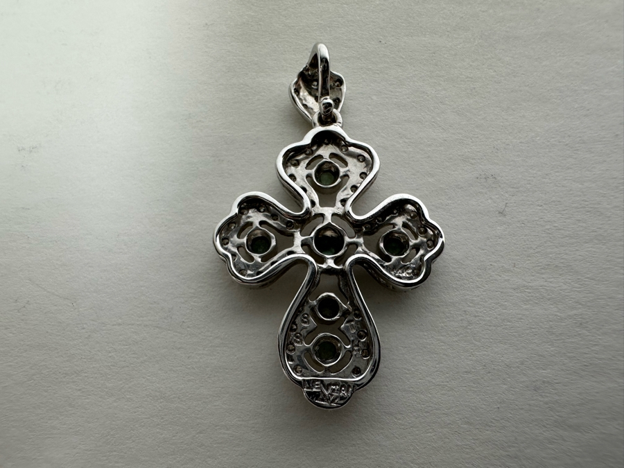 14K Gold Le Vian Diamond Cross Pendant 2.9g	 [Photo 10]