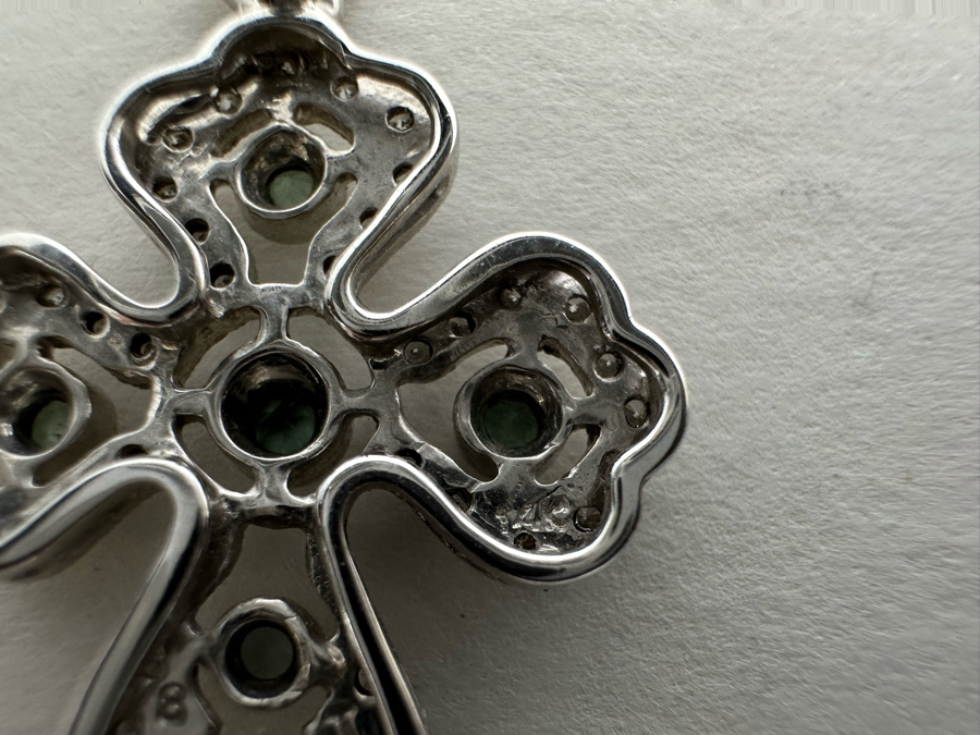 14K Gold Le Vian Diamond Cross Pendant 2.9g	 [Photo 12]