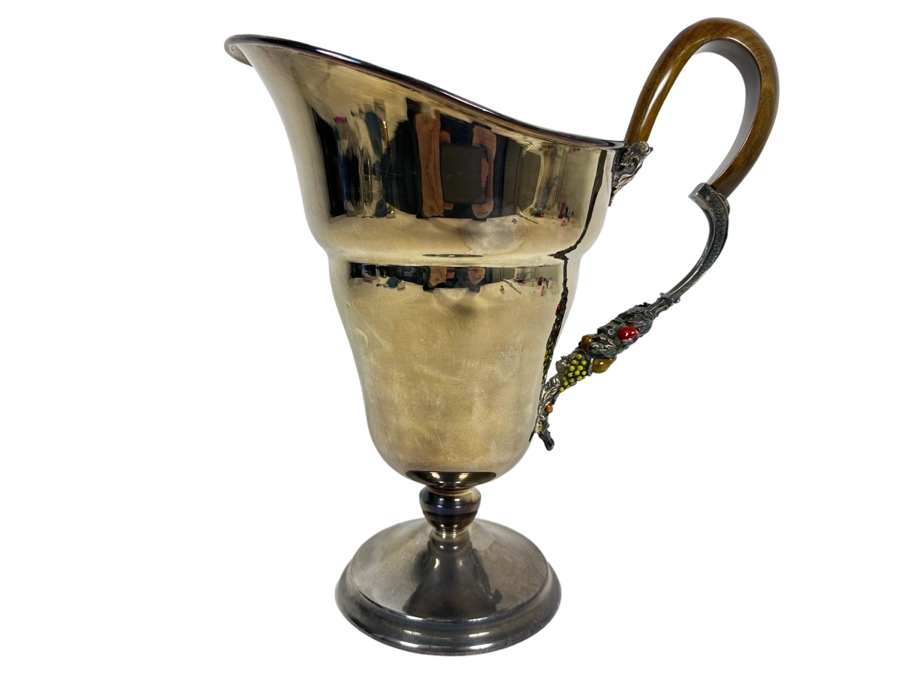 Large Sterling Silver Italian Pitcher Hallmarked Retailed By Neiman Marcus 792g [Photo 2]