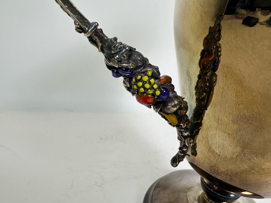 Large Sterling Silver Italian Pitcher Hallmarked Retailed By Neiman Marcus 792g [Photo 22]