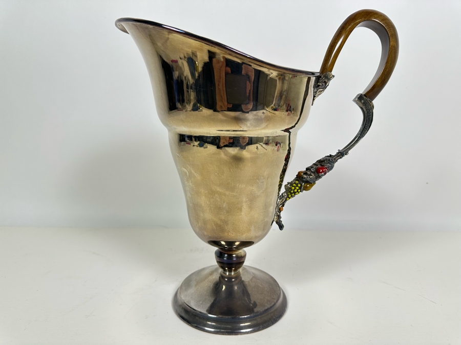 Large Sterling Silver Italian Pitcher Hallmarked Retailed By Neiman Marcus 792g [Photo 4]