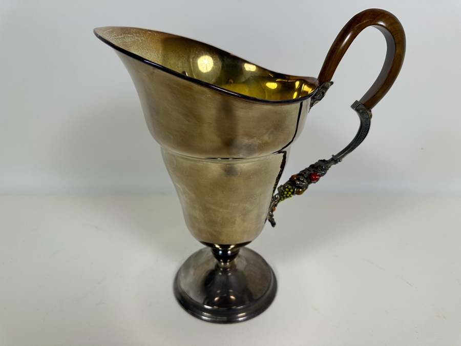 Large Sterling Silver Italian Pitcher Hallmarked Retailed By Neiman Marcus 792g [Photo 5]