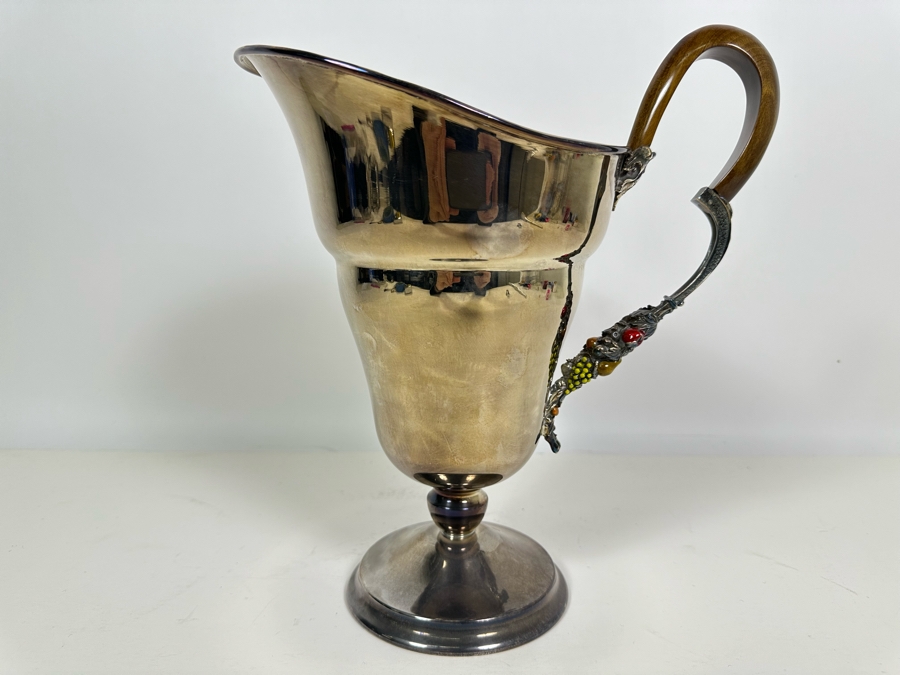Large Sterling Silver Italian Pitcher Hallmarked Retailed By Neiman Marcus 792g [Photo 3]