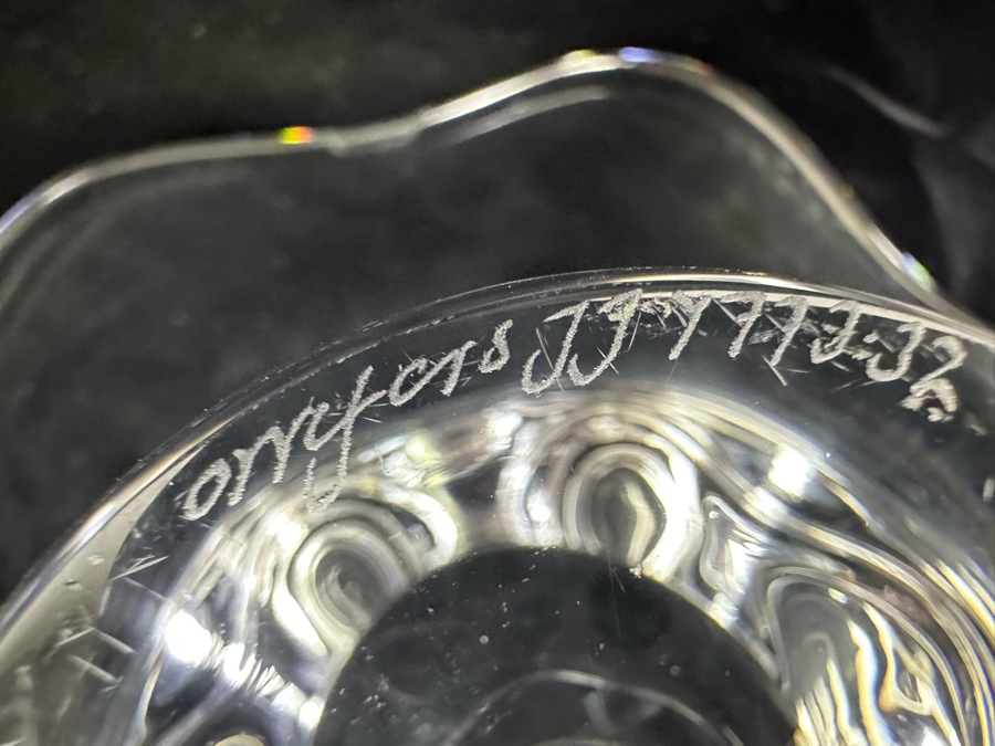 Orrefors Crystal Art Glass Centerpiece Footed Bowl Made In Sweden 10.5W X 5H [Photo 9]