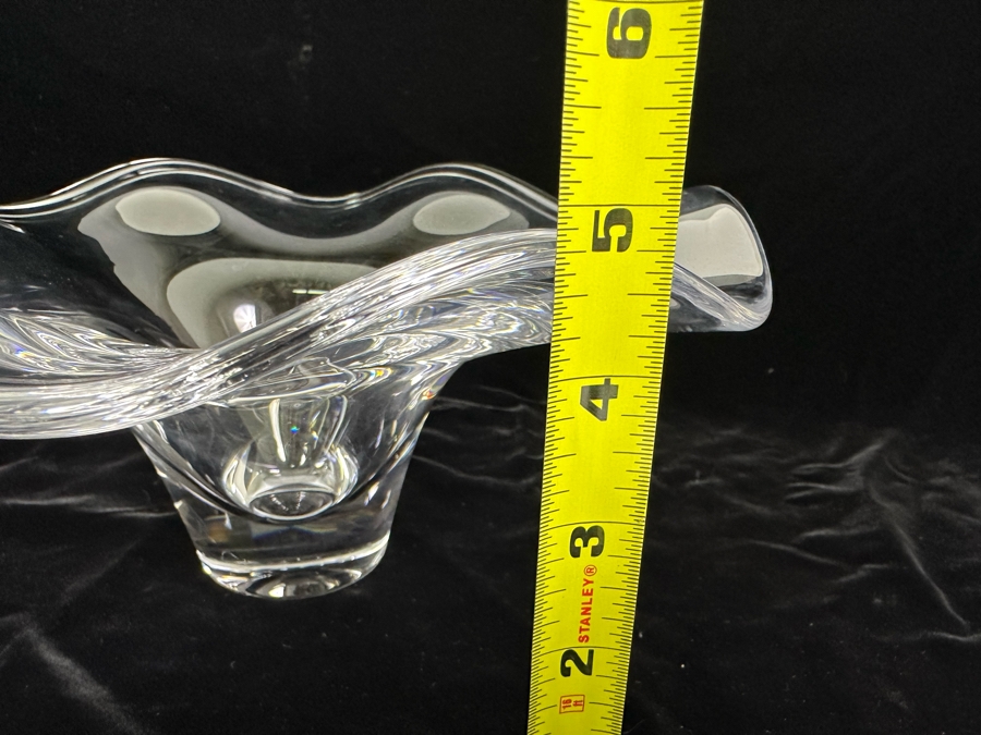 Orrefors Crystal Art Glass Centerpiece Footed Bowl Made In Sweden 10.5W X 5H [Photo 13]