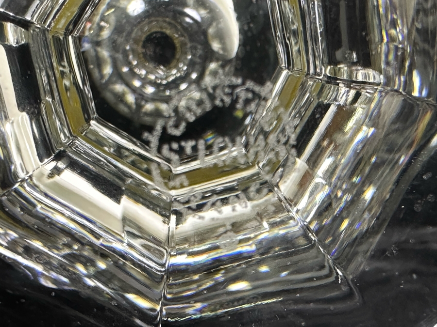 Saint Louis Cristal Crystal Gold Rim Apollo Pompeii Vase Made In France (Oldest Glass Maker In France) 12.5H Retails $500 [Photo 7]