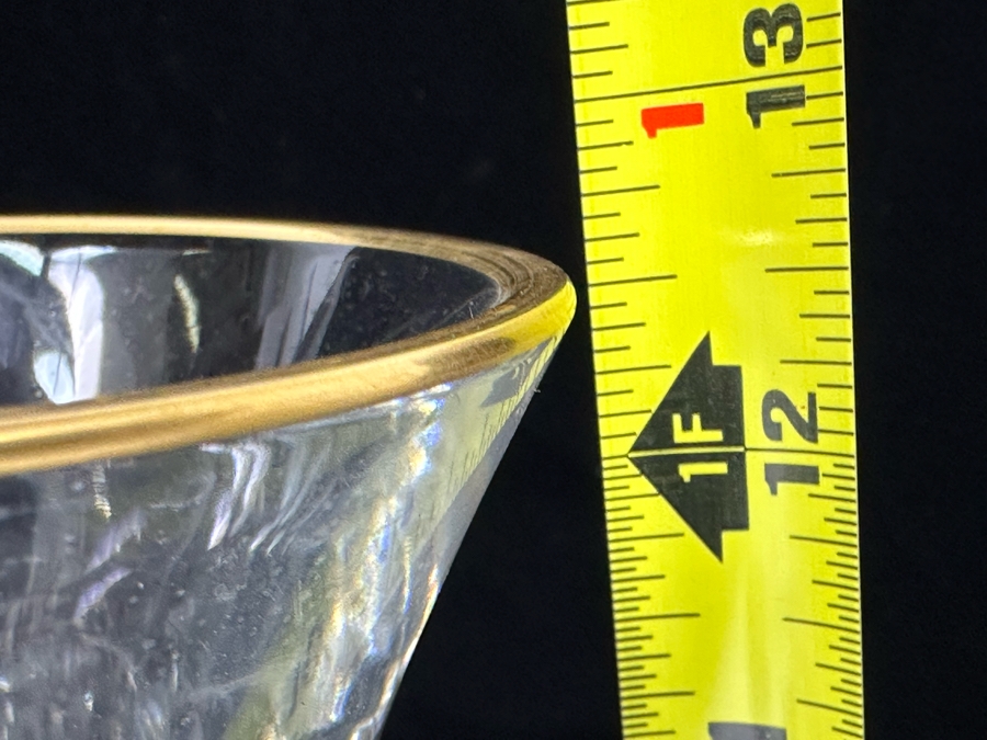 Saint Louis Cristal Crystal Gold Rim Apollo Pompeii Vase Made In France (Oldest Glass Maker In France) 12.5H Retails $500 [Photo 8]