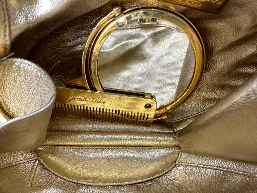 Judith Leiber New York Swarovski Crystal Swan Minaudiere Clutch Purse Evening Handbag With Mirror And Comb [Photo 12]