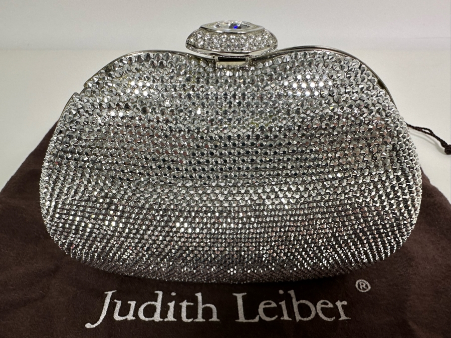 Judith Leiber New York Swarovski Crystal Minaudiere Clutch Purse Evening Handbag [Photo 4]