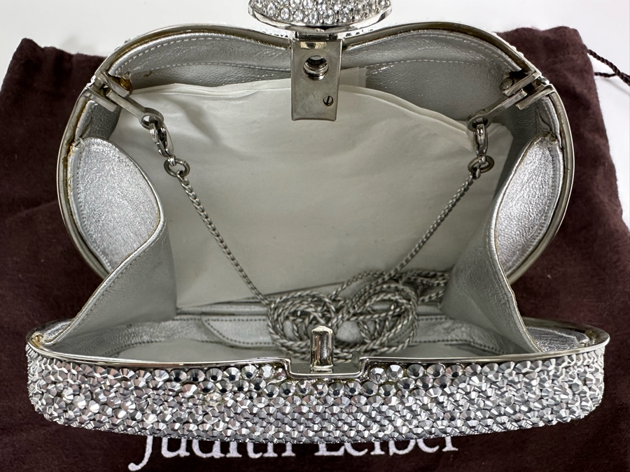 Judith Leiber New York Swarovski Crystal Minaudiere Clutch Purse Evening Handbag [Photo 7]
