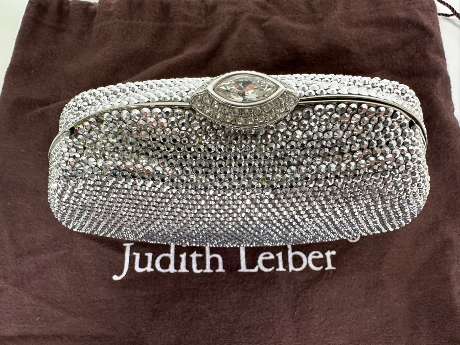 Judith Leiber New York Swarovski Crystal Minaudiere Clutch Purse Evening Handbag [Photo 5]