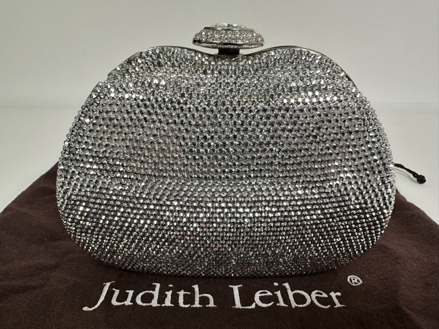 Judith Leiber Clutch Swarovski Crystals With Box, Dust Bags, Comb, Purse,  Mirror | eBay