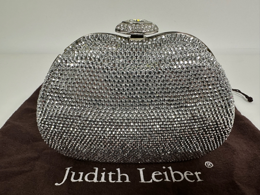 Judith Leiber New York Swarovski Crystal Minaudiere Clutch Purse Evening Handbag [Photo 3]