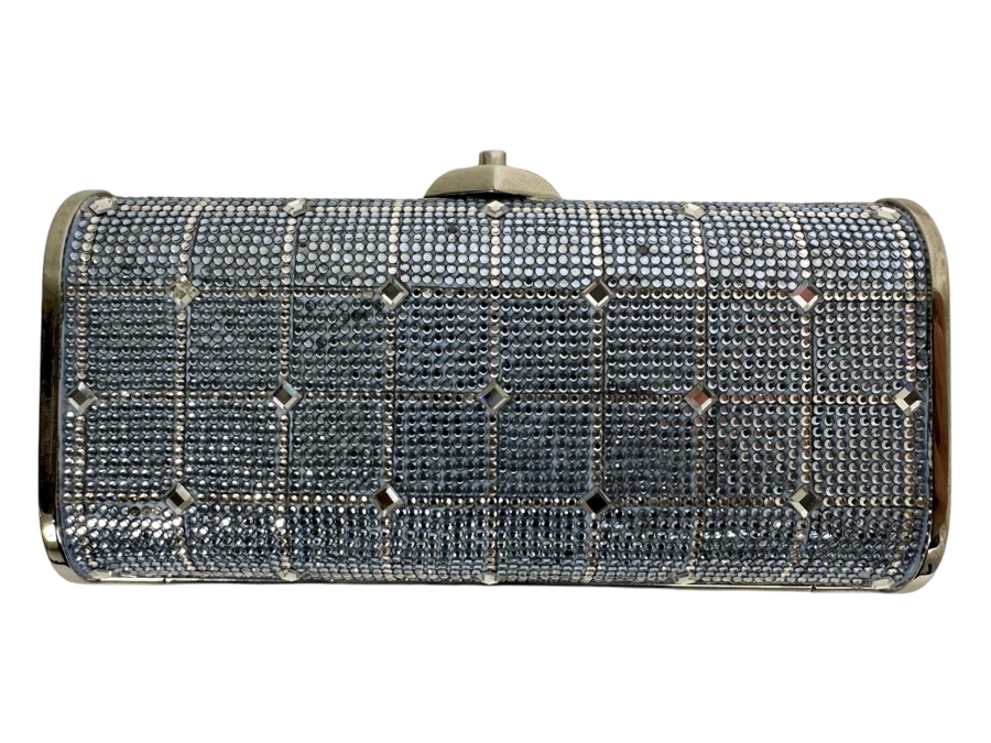 Judith Leiber New York Swarovski Crystal Minaudiere Clutch Purse Evening Handbag [Photo 1]