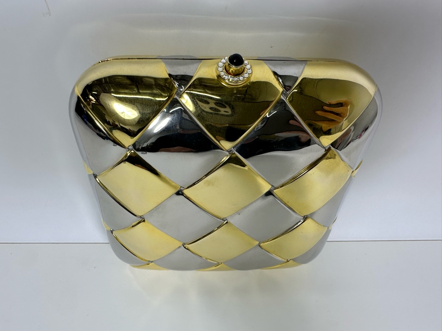 Nordstrom Minaudiere Metal Clutch Purse Evening Handbag [Photo 3]