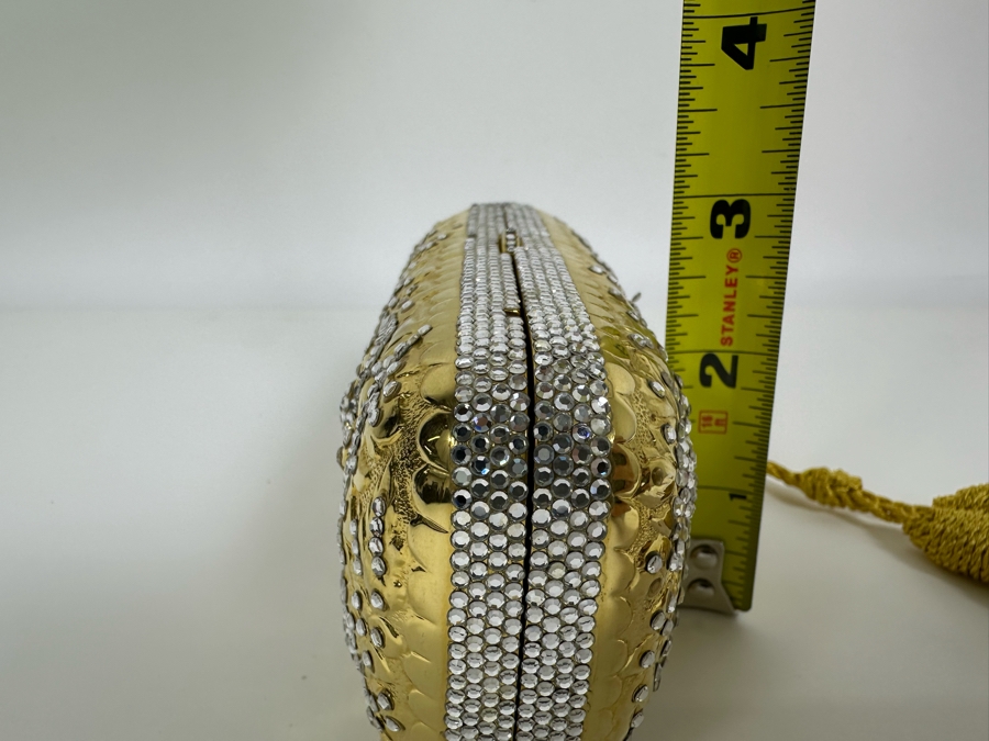 Judith Leiber New York Swarovski Crystal Minaudiere Clutch Purse Evening Handbag [Photo 14]