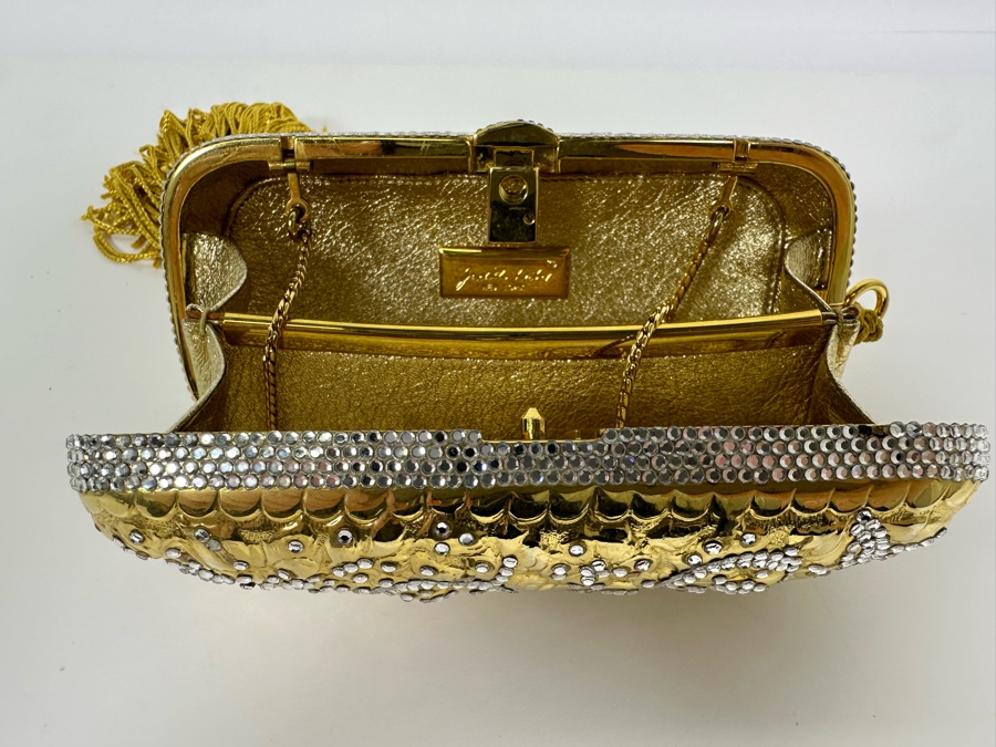 Judith Leiber New York Swarovski Crystal Minaudiere Clutch Purse Evening Handbag [Photo 9]